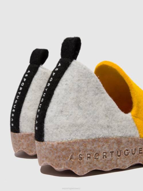 Asportuguesas boty s kulatou špičkou město - F2X8197 Asportuguesas Shoes bílá žlutá muži obuv