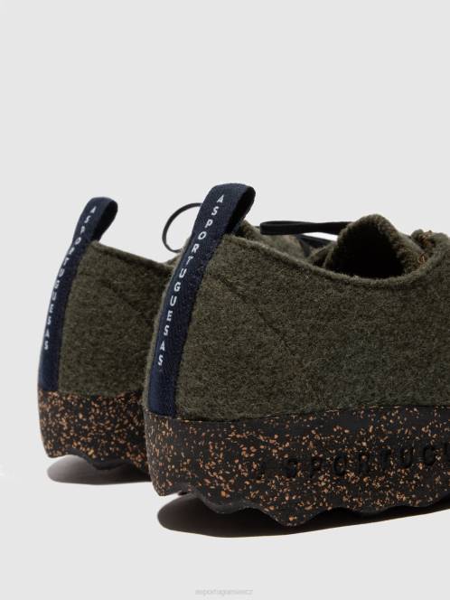 Asportuguesas šněrovací boty chat - F2X8193 Asportuguesas Shoes vojenská zelená muži obuv