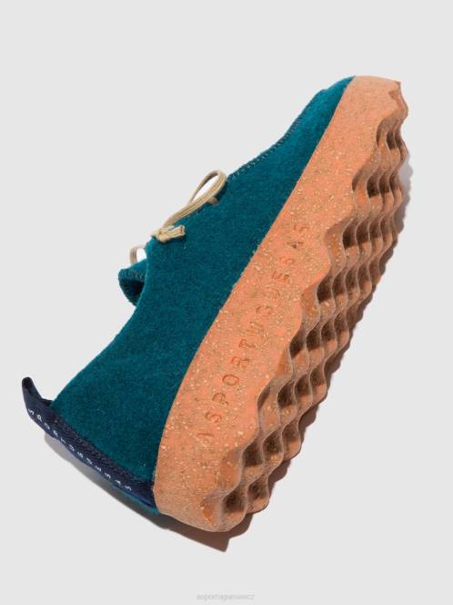 Asportuguesas šněrovací boty chat - F2X8199 Asportuguesas Shoes paví modrá muži obuv