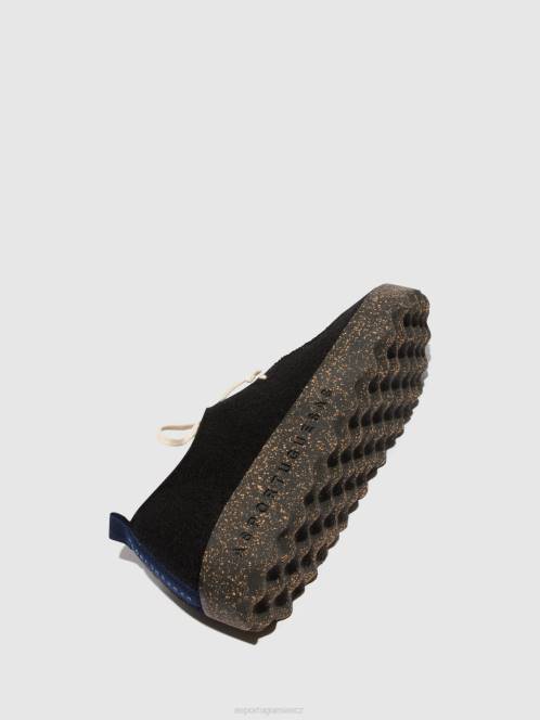 Asportuguesas šněrovací boty chat - F2X8208 Asportuguesas Shoes černá/vojenská zelená muži obuv