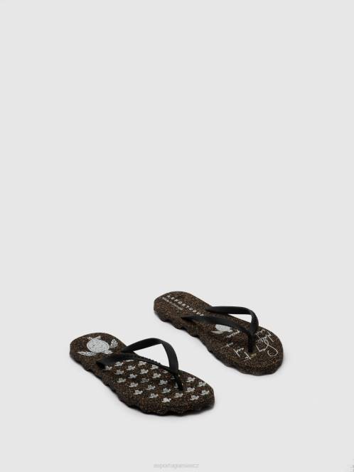 Asportuguesas plážové žabky želva - F2X8171 Asportuguesas CZ černý gumový pásek muži žabky