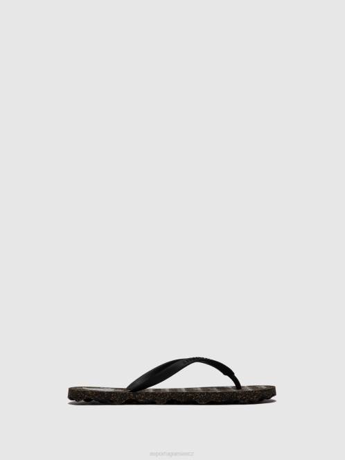 Asportuguesas plážové žabky želva - F2X8171 Asportuguesas CZ černý gumový pásek muži žabky