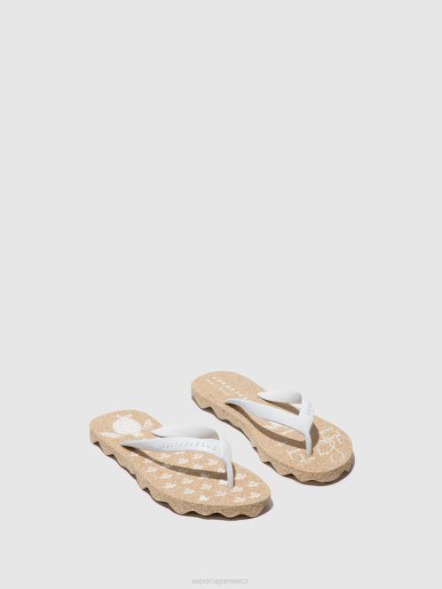 Asportuguesas plážové žabky želva - F2X8185 Asportuguesas CZ přírodní a bílý pásek muži žabky