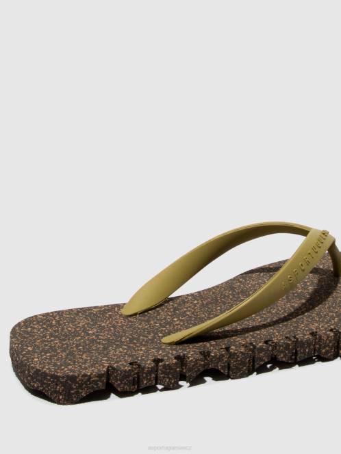 Asportuguesas plážové žabky hrbolaté - F2X8175 Asportuguesas CZ černá a mlt. zlatý pásek muži žabky