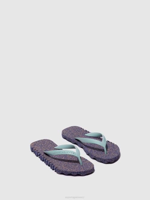 Asportuguesas plážové žabky hrbolaté - F2X8181 Asportuguesas CZ modrý a oblačný pásek muži žabky