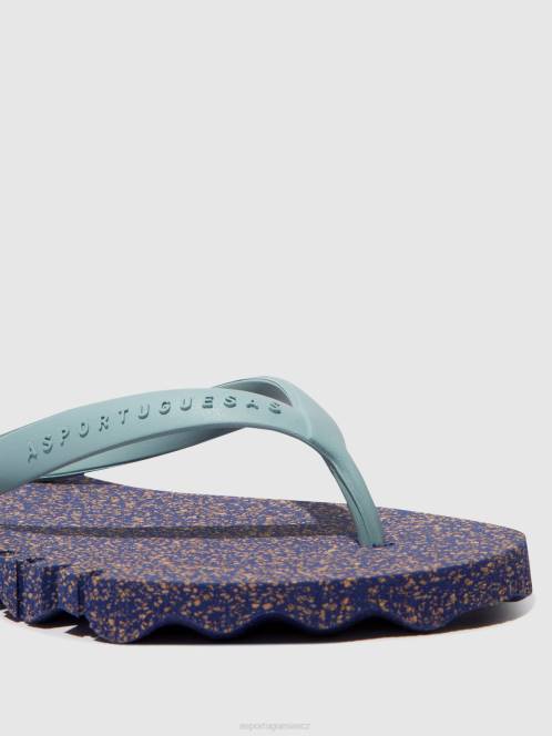 Asportuguesas plážové žabky hrbolaté - F2X8181 Asportuguesas CZ modrý a oblačný pásek muži žabky