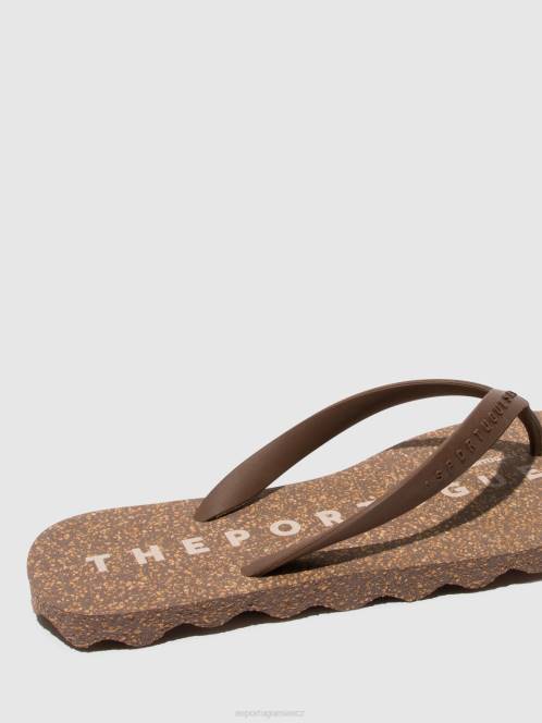 Asportuguesas základna plážových žabek - F2X8170 Asportuguesas CZ hnědý a hnědý pásek muži žabky