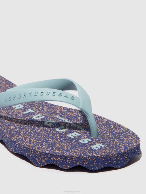 Asportuguesas základna plážových žabek - F2X8180 Asportuguesas CZ modrý a oblačný pásek muži žabky