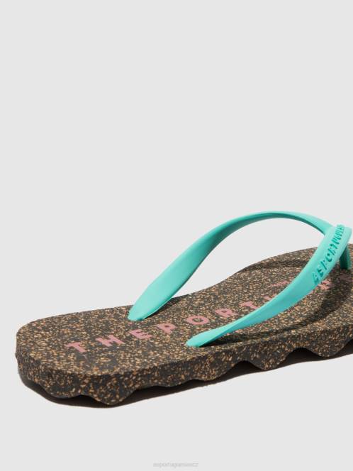 Asportuguesas základna plážových žabek - F2X8182 Asportuguesas CZ zelený gumový pásek muži žabky