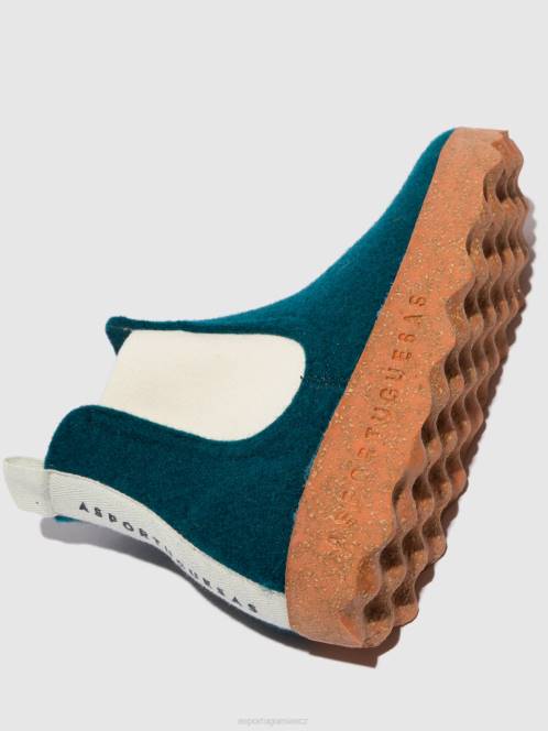 Asportuguesas chelsea kotníkové boty caia - F2X8150 Asportuguesas CZ paví modrá ženy boty