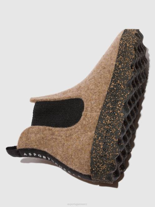 Asportuguesas chelsea kotníkové boty caia - F2X8156 Asportuguesas CZ taupe ženy boty