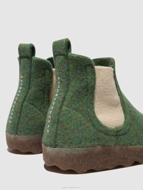 Asportuguesas chelsea kotníkové boty caia - F2X8162 Asportuguesas CZ zelený ženy boty