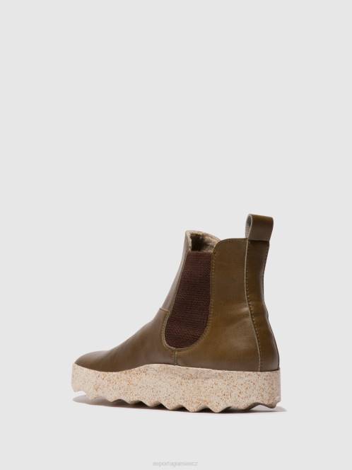 Asportuguesas chelsea kotníkové boty caia - F2X8165 Asportuguesas CZ khaki ženy boty