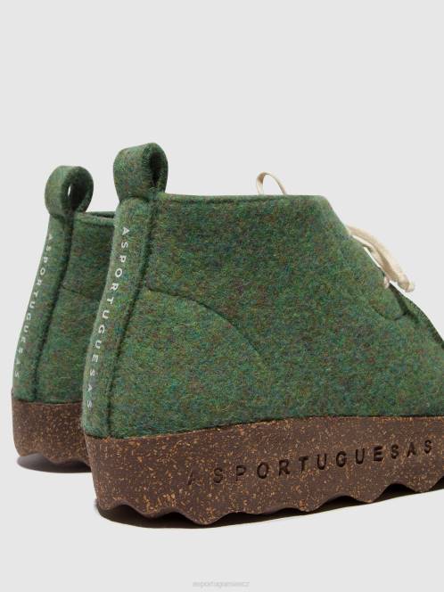 Asportuguesas šněrovací kotníkové boty cody - F2X8160 Asportuguesas CZ zelený ženy boty