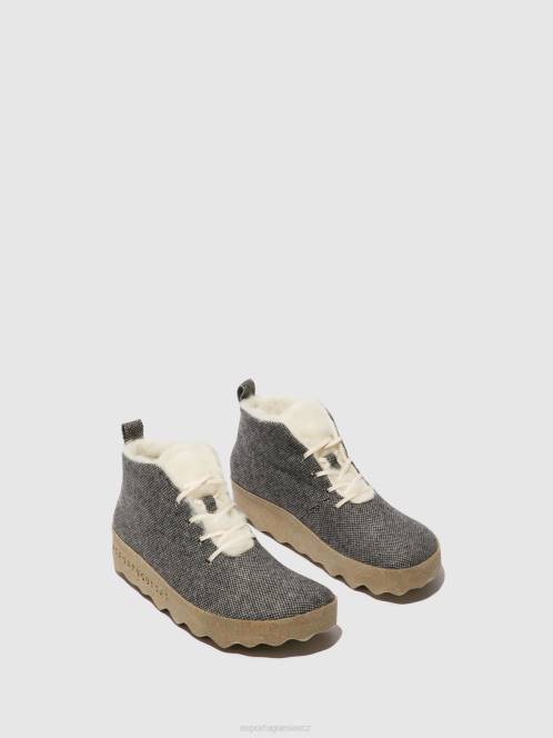 Asportuguesas šněrovací kotníkové boty dort - F2X8159 Asportuguesas CZ antracit ženy boty