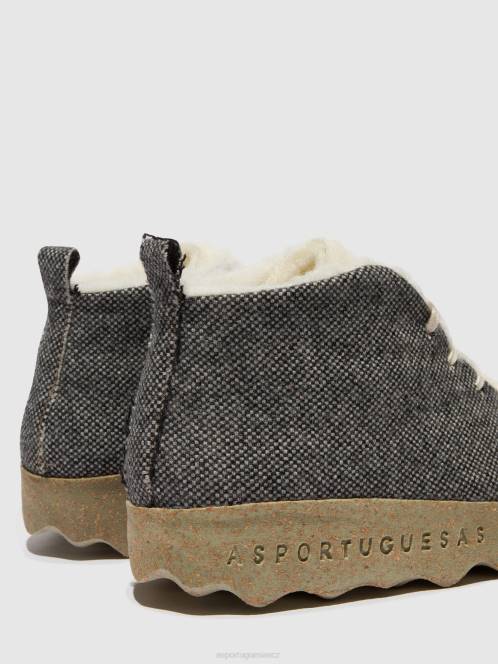 Asportuguesas šněrovací kotníkové boty dort - F2X8159 Asportuguesas CZ antracit ženy boty