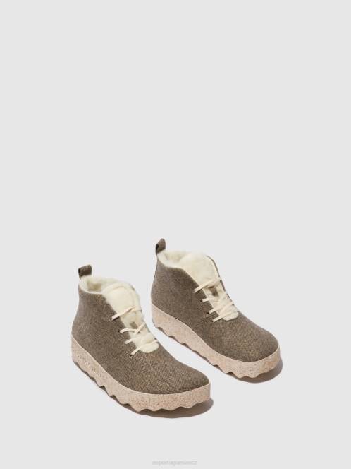 Asportuguesas šněrovací kotníkové boty dort - F2X8161 Asportuguesas CZ hnědý ženy boty