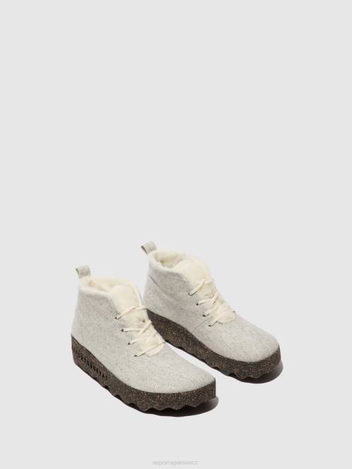 Asportuguesas šněrovací kotníkové boty dort - F2X8166 Asportuguesas CZ bílý ženy boty