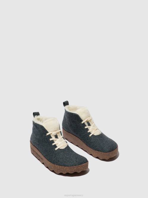 Asportuguesas šněrovací kotníkové boty dort - F2X8167 Asportuguesas CZ modrý ženy boty