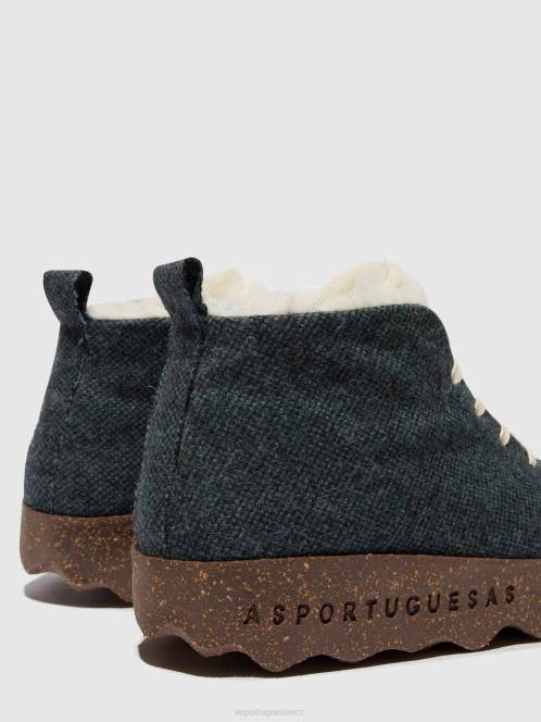 Asportuguesas šněrovací kotníkové boty dort - F2X8167 Asportuguesas CZ modrý ženy boty