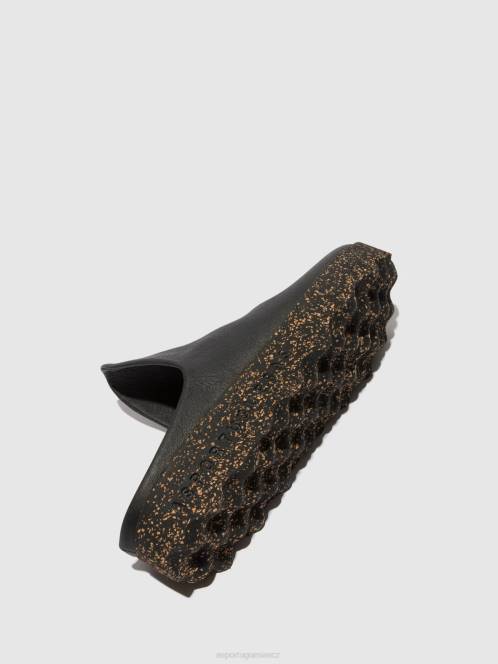 Asportuguesas nasouvací hlína mulů - F2X8138 Asportuguesas CZ černý ženy muly