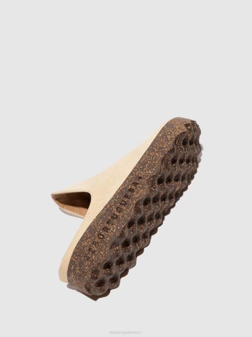 Asportuguesas nasouvací hlína mulů - F2X8146 Asportuguesas CZ béžová (semišová) ženy muly