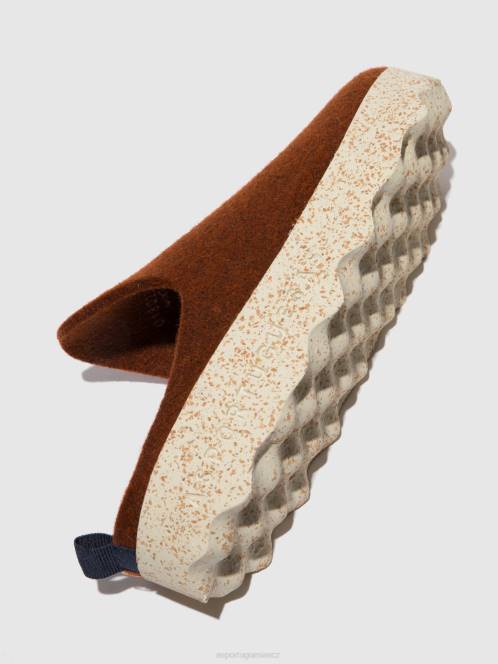 Asportuguesas přicházejí muly s kulatou nohou - F2X8128 Asportuguesas CZ hnědý ženy muly