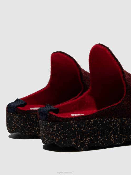 Asportuguesas přicházejí muly s kulatou nohou - F2X8133 Asportuguesas CZ merlot ženy muly