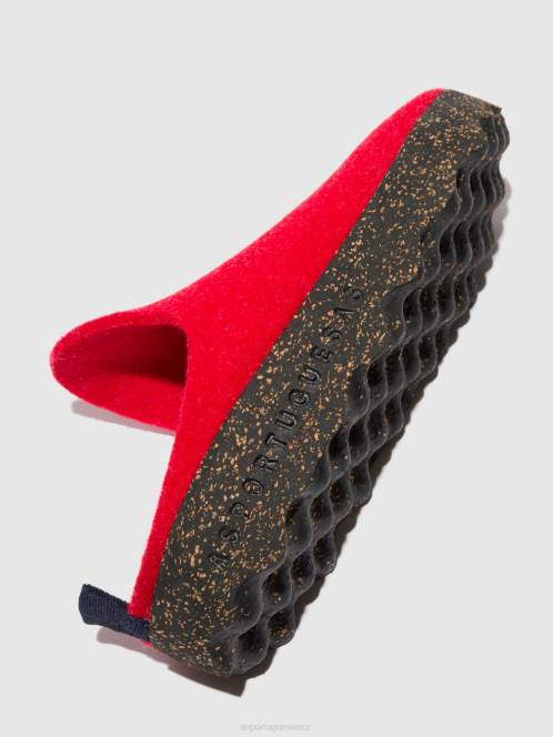 Asportuguesas přicházejí muly s kulatou nohou - F2X8142 Asportuguesas CZ červený ženy muly