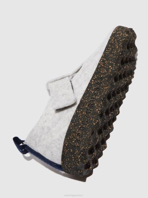 Asportuguesas boty na suchý zip kat - F2X8118 Asportuguesas Shoes špinavě bílá ženy obuv