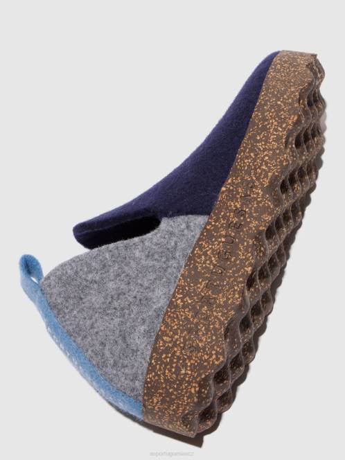 Asportuguesas boty s kulatou špičkou město - F2X833 Asportuguesas Shoes šedo modrá ženy obuv