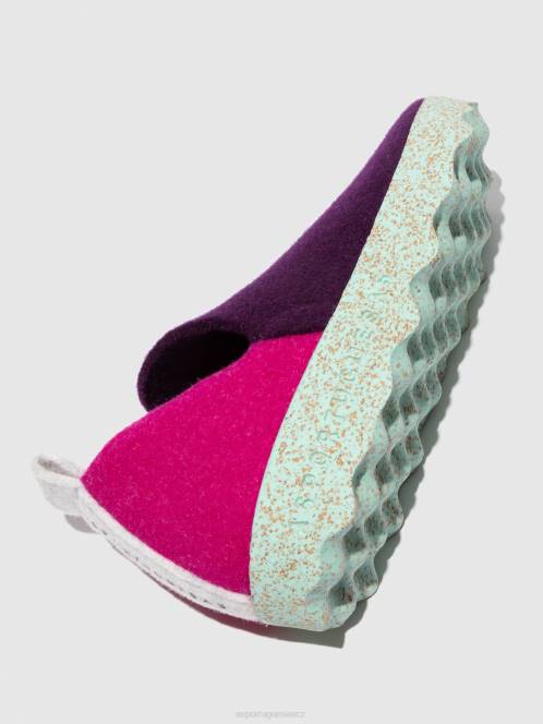 Asportuguesas boty s kulatou špičkou město - F2X850 Asportuguesas Shoes růžová fialová ženy obuv