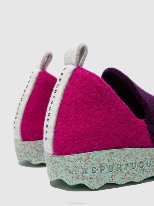 Asportuguesas boty s kulatou špičkou město - F2X850 Asportuguesas Shoes růžová fialová ženy obuv