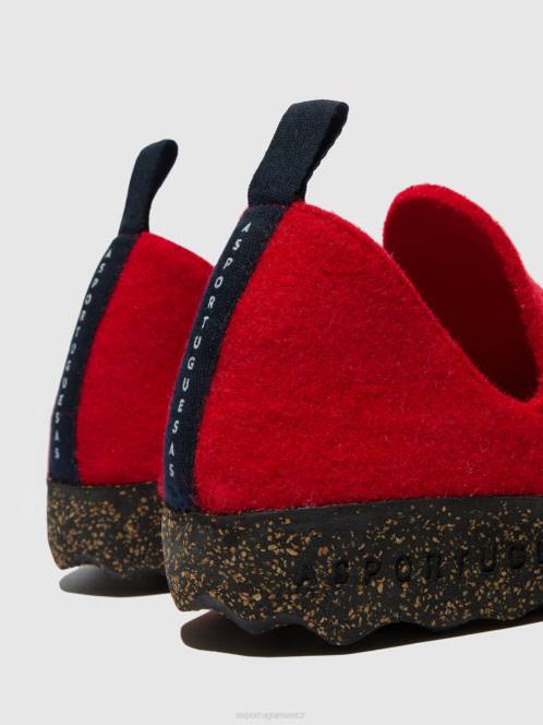 Asportuguesas boty s kulatou špičkou město - F2X855 Asportuguesas Shoes červený ženy obuv