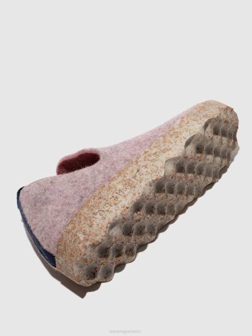 Asportuguesas boty s kulatou špičkou město - F2X876 Asportuguesas Shoes zaprášená růže ženy obuv