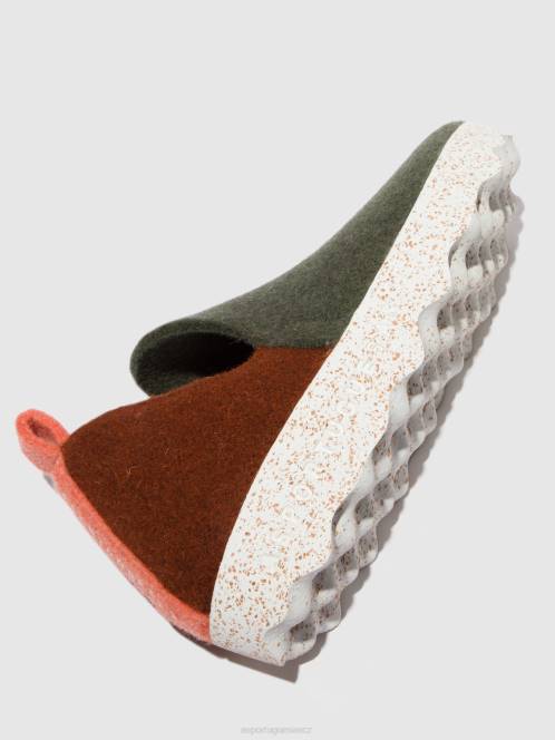 Asportuguesas boty s kulatou špičkou město - F2X879 Asportuguesas Shoes šedá oranžová ženy obuv