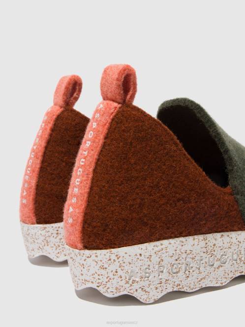 Asportuguesas boty s kulatou špičkou město - F2X879 Asportuguesas Shoes šedá oranžová ženy obuv