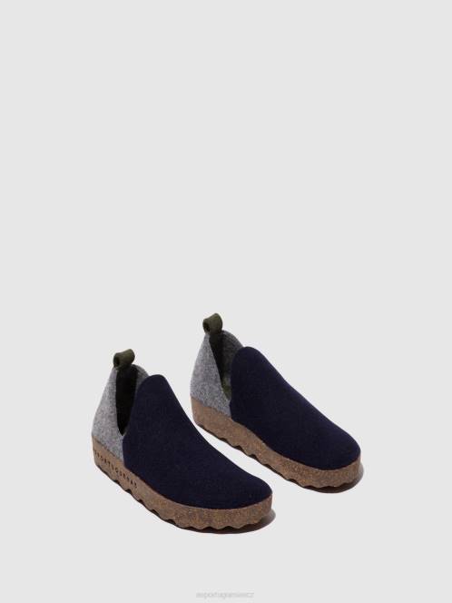 Asportuguesas boty s kulatou špičkou město - F2X898 Asportuguesas Shoes námořnictvo/beton ženy obuv