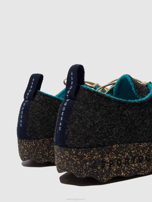 Asportuguesas šněrovací boty chat - F2X857 Asportuguesas Shoes antracit ženy obuv