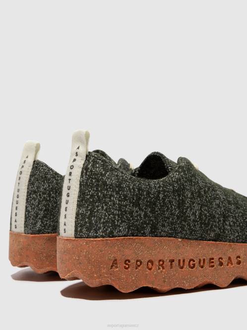 Asportuguesas nazouváky tábor - F2X8120 Asportuguesas Shoes zelené merino ženy obuv