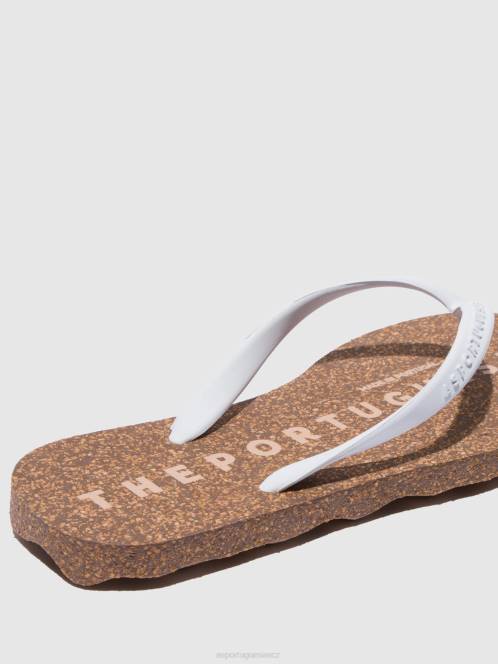 Asportuguesas základna plážových žabek - F2X84 Asportuguesas CZ bílý a gumový pásek ženy žabky